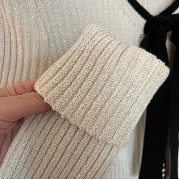 Self-Portrait Cream Knit Mini Dress - size small - Picture 12 of 16